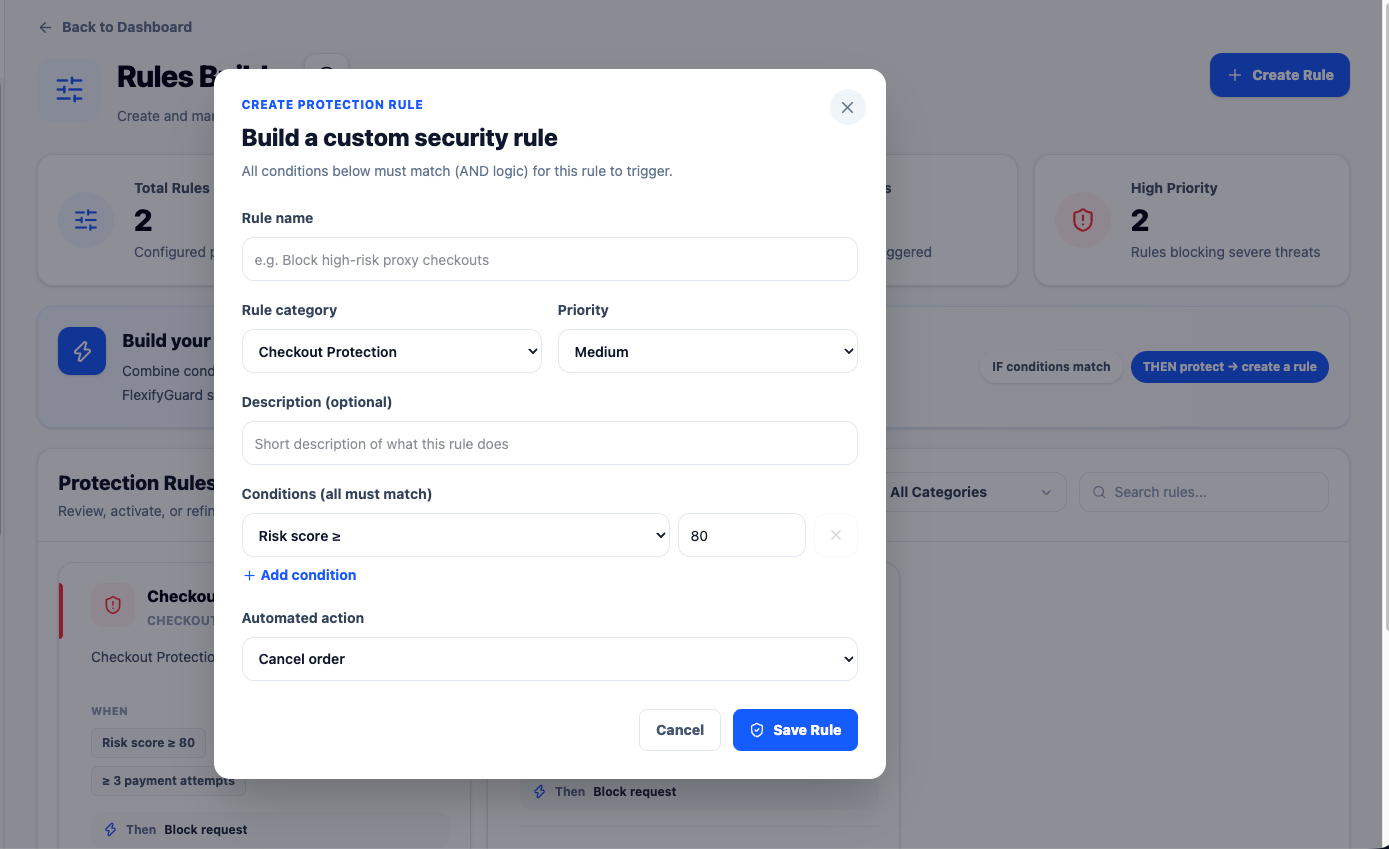 The Automated action field; choose Hold for review to start
